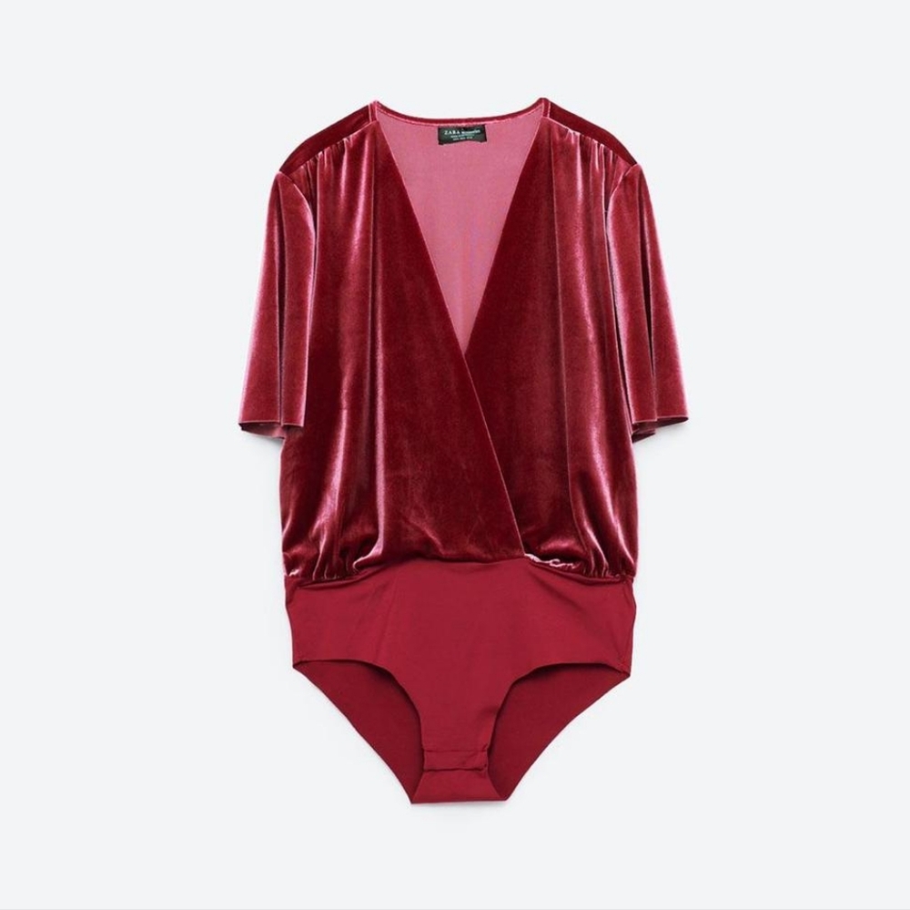 ZARA Velvet Bodysuit